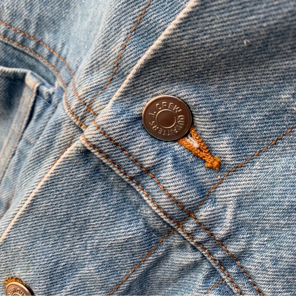 Vtg J Crew Denim Trucker Jean Jacket Mens Medium USA Made Green Label - Picture 2 of 14